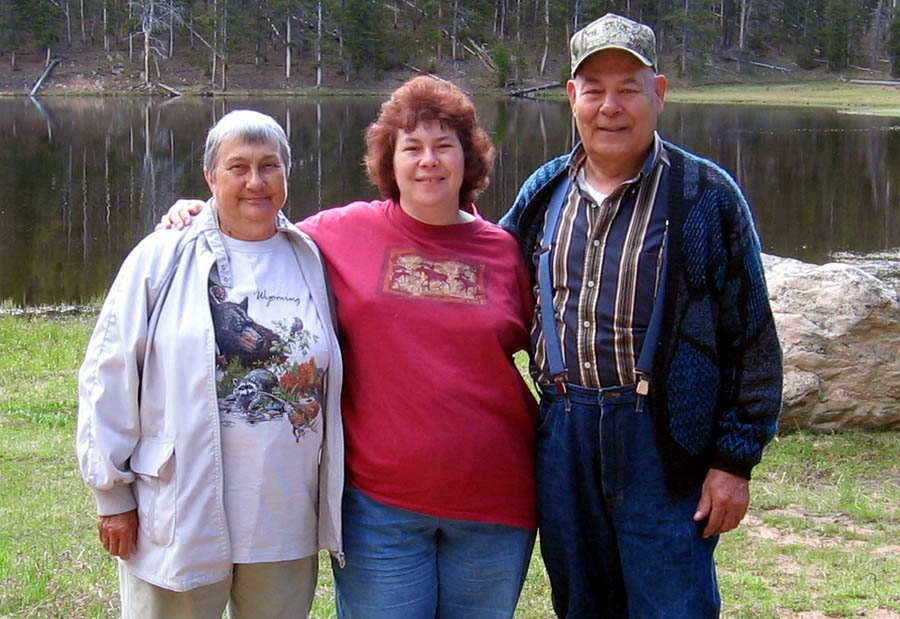 Gayle Irwin and her parents-2010 anniversary trip to the Bighorn Mountains