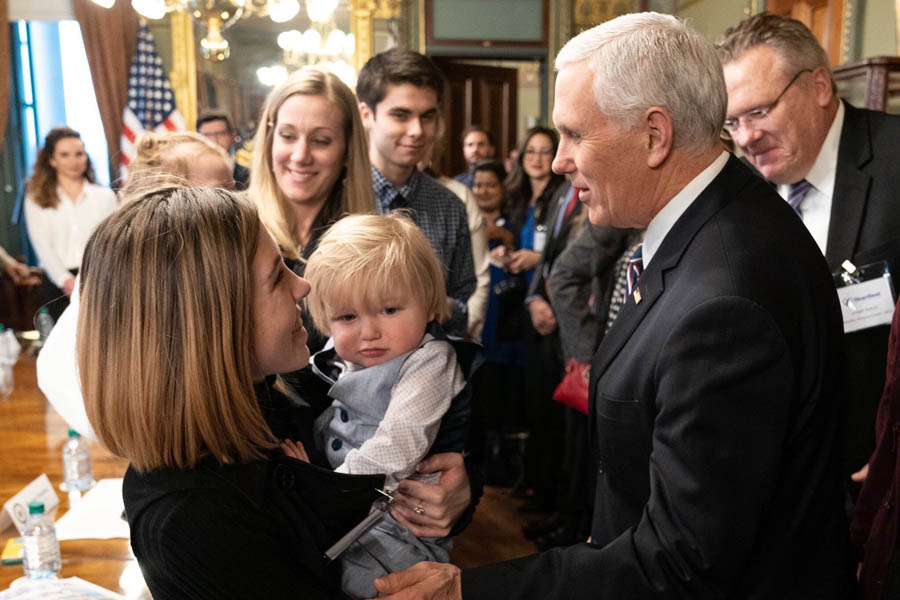 Faith chose life for baby Noah two years ago. Yesterday, she met with the Vice President to share her story.