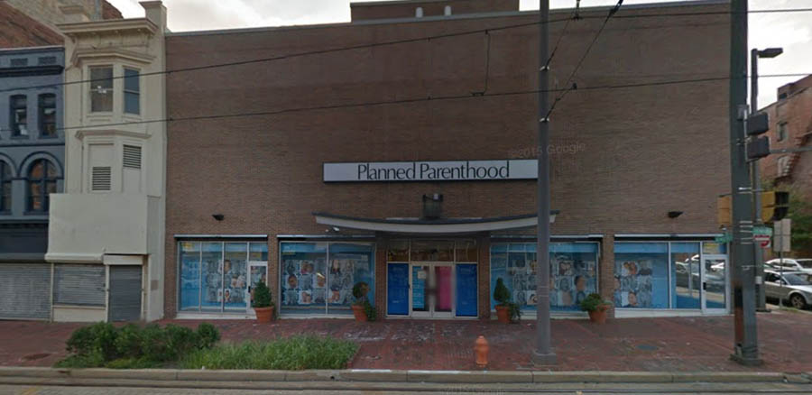 The white portion of the storefront adjacent to a busy Planned Parenthood will soon house a life-saving pregnancy center.