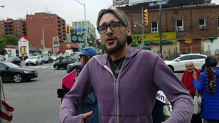 Last week, Jordan Hunt roundhouse kicked pro-life leader Marie-Claire Bissonnette at a Life Chain in Toronto.