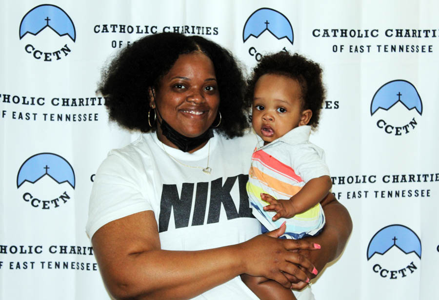 Pregnancy Help Center client Andreal and her son