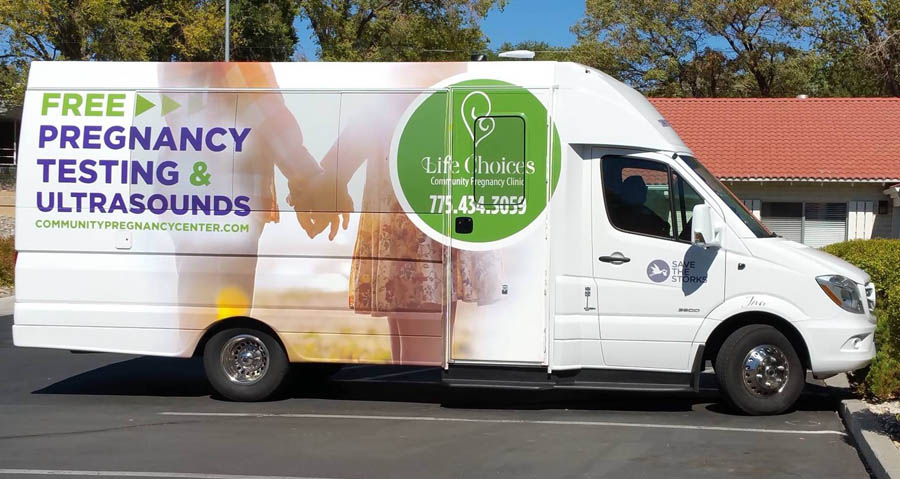 Life Choices' mobile ultrasound unit, which the organization put on the road in 2017.