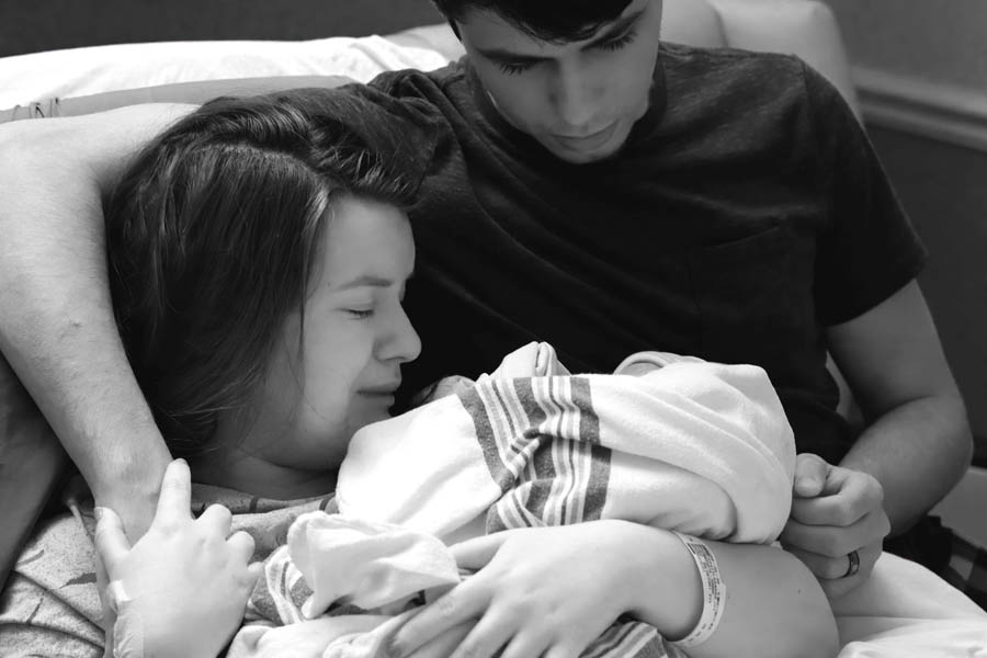 Sandra and Tyler Tepatti with their son Carter 