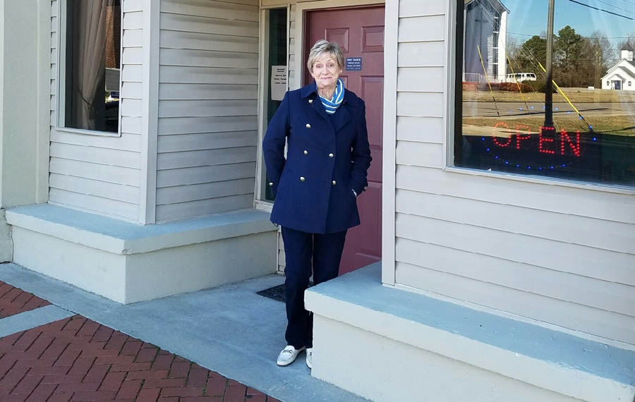 Catherine Bethell in front of First Source for Women, which is looking to get a mobile ultrasound unit on the road in the spring of 2017.