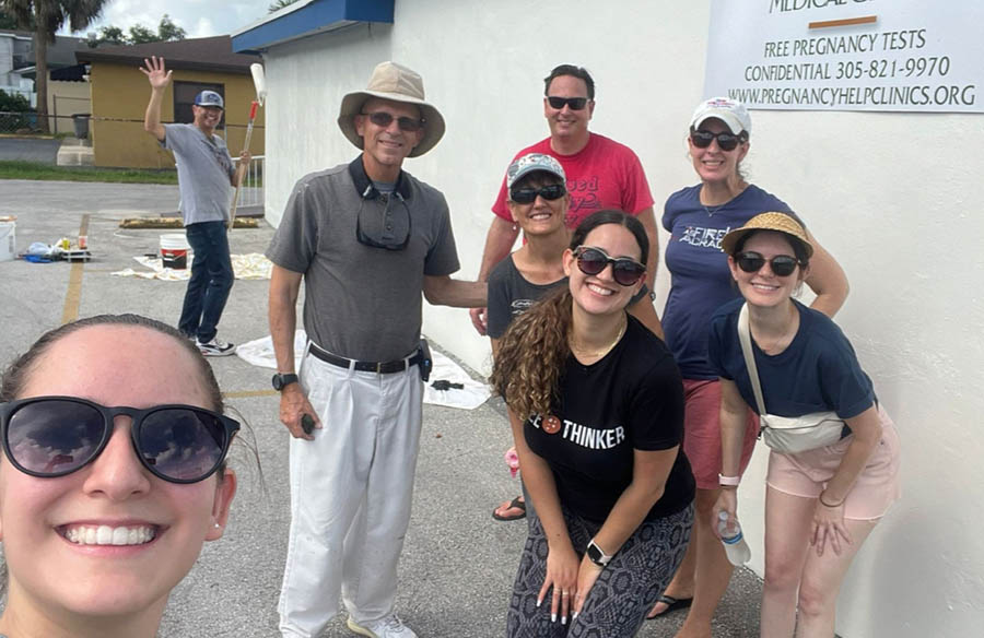 Members of Heartbeat of Miami staff, board, and friends gave their time over the Fourth of July holiday weekend to clean up the mess left by pro-abortion vandals. The pregnancy help medical clinic's Hialeah center opened Tuesday, July 5, and provided 20 women life-affirming care and assistance.