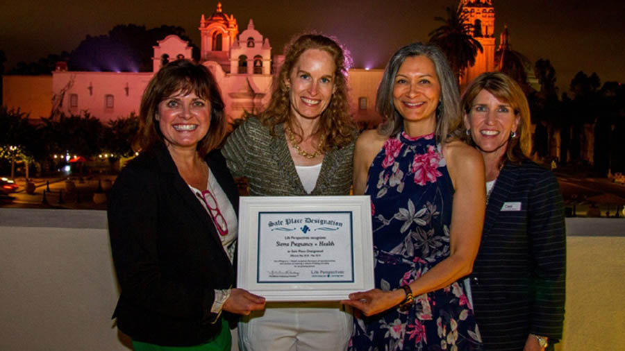 (Left to Right) Trisha Lewis, Michaelene Fredenburg, Tanya Flores (Sierra’s Reproductive Grief Support Coordinator), and Carol Porter from Life Perspectives