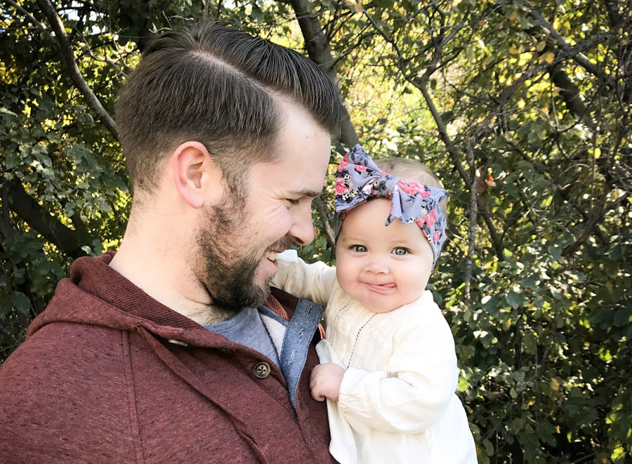 Samuel Maynes and his daughter, Helaina Joy.