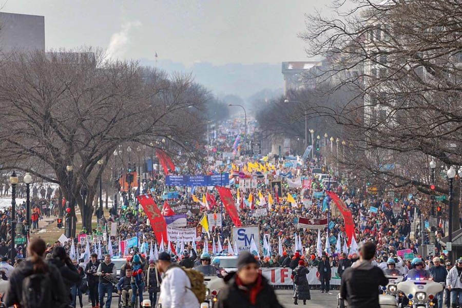 Hundreds of thousands converge in Washington, D.C. for the 2019 March for Life.