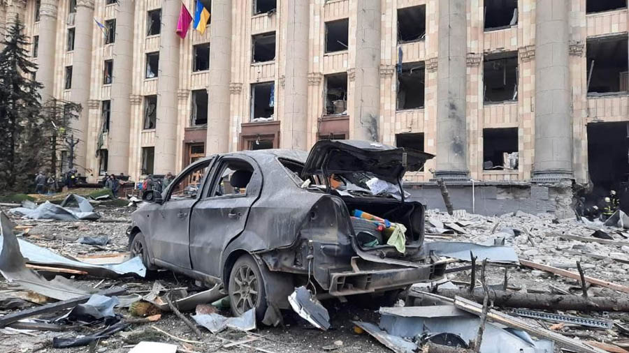 War-torn Ukraine
