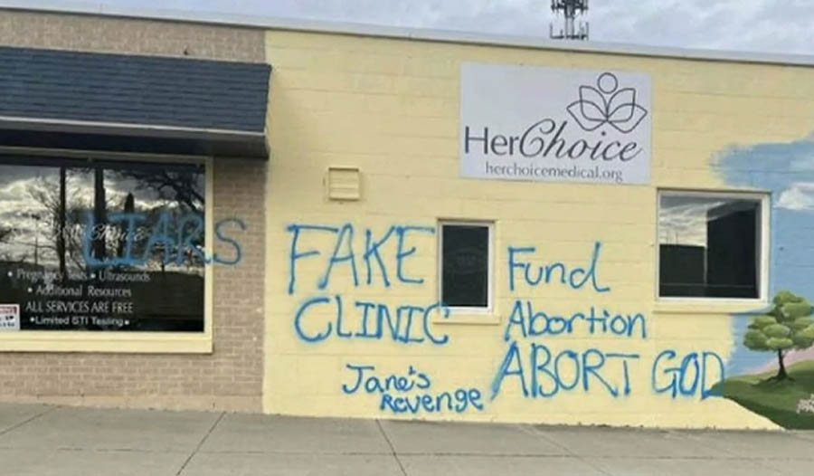HerChoice pregnancy help medical clinic was vandalized in April, the alleged perpetrator later charged under the FACE Act
