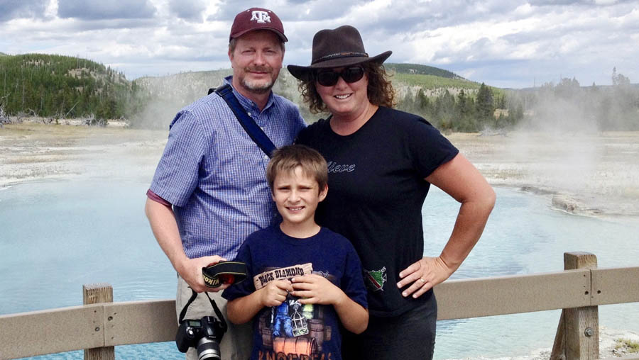 The Gudger family - John, Kyle and Darcie.